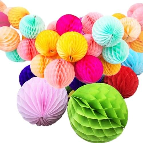 10pc 8cm Tissue Paper Honeycomb Balls Hanging Paper Balls Honeycomb Paper Wedding Birthday Baby Showers Christmas Decoration