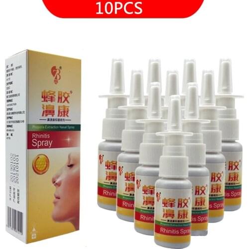 10Pcs/Lot Propolis Extraction Nasal Spray Treatment Nose Health Care Products Chinese Medical Chronic Sinusitis Herb Nasal Spray