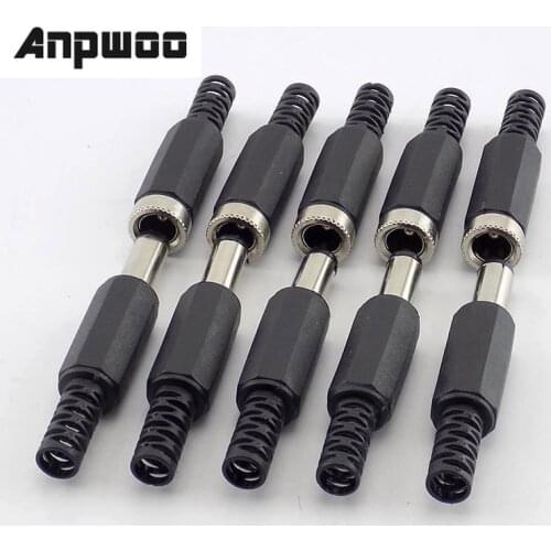 10Pcs DC Male DC Female Connectors DC Power Jack Plug Adapter Cctv Camera Security System for DIY Cctv Accessories 2.1*5.5MM
