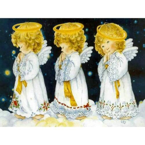 5d diamond painting baby angel picture full square diamond mosaic kids landscape crafts embroidery home decoration