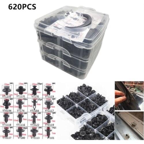 620 Pcs Fastener Clips Mixed Car Fasteners Door Trim Panel Auto Bumper Retainer