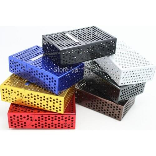 Aluminium Alloy cigarette case hold 20pcs women men Smoking Personalized hollow Cigarette box /holder Random Color
