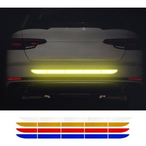 Car Reflective Stickers Exterior Auto Warning Strips Reflect Tape Protector Car Body Trunk Sticker Car Accessories