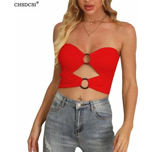 CHSDCSI Sexy Crop Tops Tees Women Front Tie Sleeveless Cami Top Summer V Neck Spaghetti Strap Top Party Club Red Black White