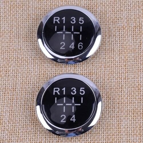 CITALL Black Silver Insert 5 6 Speed Car Gear Knob Cap Top Badge Fit for VAUXHALL OPEL ASTRA H CORSA D 2004-2008 2009 2010