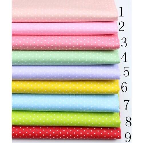 Delicate 0.1cm Polka Dot 100% cotton Fabric Quilting fabric Clothes Home Textile Bedding Sewing Doll Cloth DIY 160x50cm