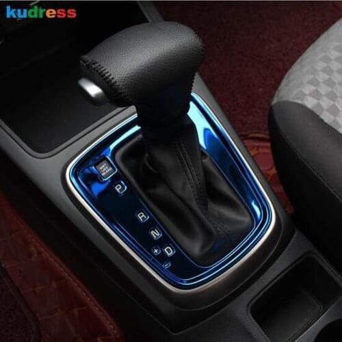 For Kia Rio 4 X-line 2018 2019 Stainless Steel Car Interior Gear Shift Panel Frame Decoration Cover Trim Accessories LHD