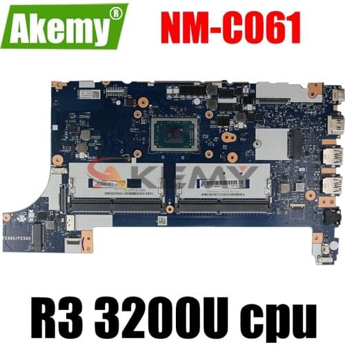 For Lenovo ThinkPad E495/E595 Laptop motherboard FE495 FE595 NM-C061 With CPU R3 3200U motherboard 100% Fully Tested