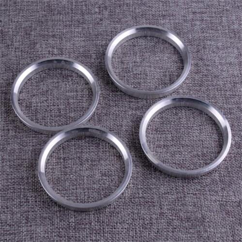 DWCX 4Pcs Universal Silver Aluminum Alloy Wheel Spacer Hub Centric Rings 71.5mm OD to 64.1mm ID