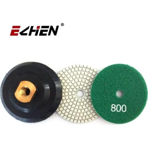 Flexible 4 inch Angle Grinder White Marble Polishing Pads velcro backed polishing disc for granite quartz polishing 100mm