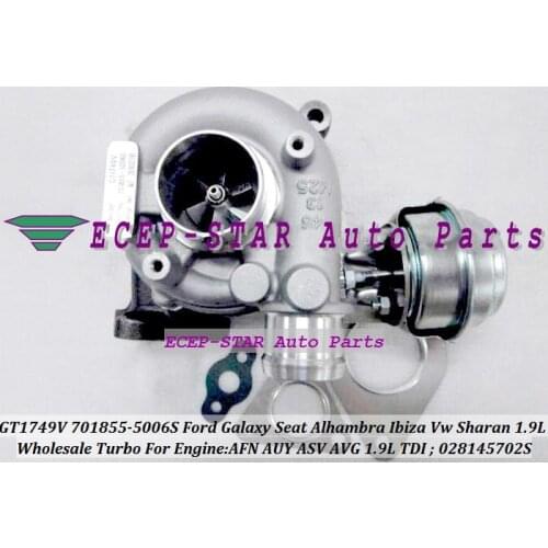 GT1749V 701855-5006S 701855 028145702S 701855-0006 Turbo For Ford Galaxy For Seat Alhambra Ibiza VW Sharan AFN AUY ASV AVG 1.9L