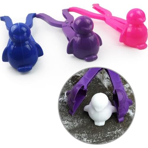 Penguin Snowball Maker Clip Snow Sand Ball Mold Tool Winter Plastic Snowball Maker Clip Kids Outdoor Mold Toys Fight Clip Toy#38