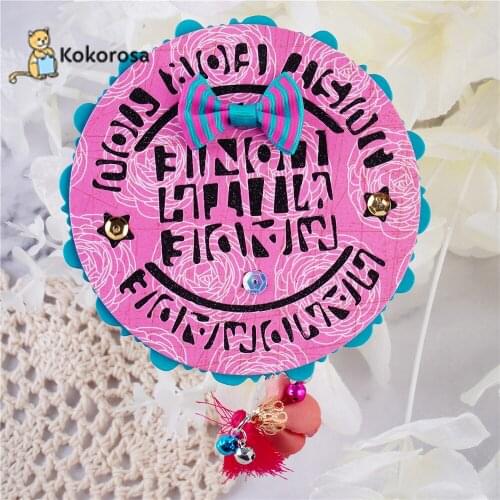 Kokorosa Handmade For You With Love Cutting Dies Metal Dies Scrapbooking Album Card Making Embossing Stencil Diecuts New 2021