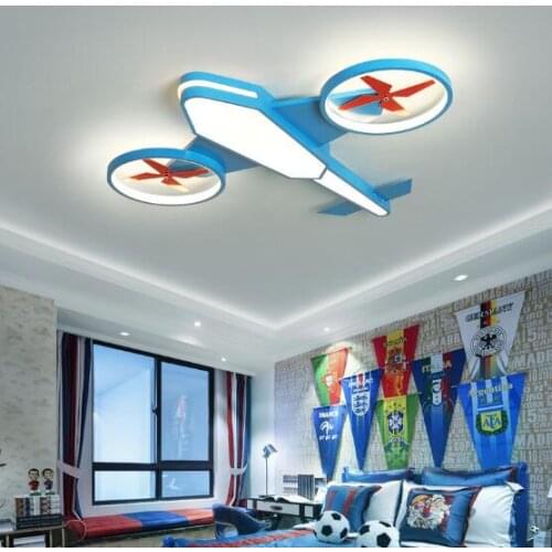 Creative Cartoon Air Plane Kids Ceiling Light Baby Boys Girls Children Kids Room Light Bedroom Lamp Nursery Decorative Lighting