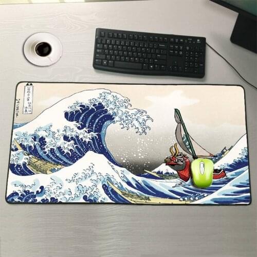 Mairuige Free Shippng Wind Wave 900*400*3mm Laptop Gaming Large Mouse Pad Locking Edge Mousepad Mat for Anime LOL Dota2 CS GO