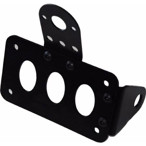 Motorcycle Side License Plate Bracket Horizontal Vertical Axle or Shock Mount for Sportster Stop Cb750 Xs650 Tail Light
