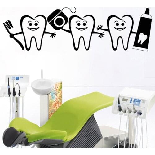 Dental Care Wall Sticker Dentist Sign Door Window Vinyl Decals Home Bathroom Decor Art Mural Poster Tooth Decal O297