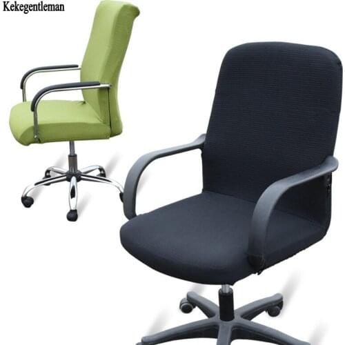Solid Color Elastic Computer Chair Cover Living Room Without Armrest Office Stretch Tight Wrap Seat Case Home Decor