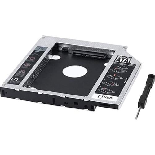 2nd HDD SSD Hard Drive Caddy Tray Replacement for Lenovo Thinkpad T420 T430 T510 T520 T530 W510 W520 W530, Internal Laptop CD/DV