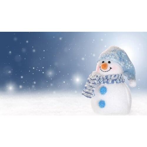 Snowman Sparkle Bokeh Photography Backdrop for Christmas Vinyl Cloth Background for Children Baby Shower Photoshoot Photo Studio