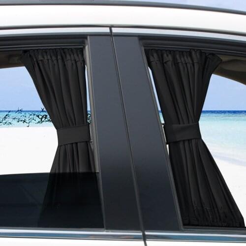 2pcs Universal Sunshade Car Curtain Car Side Window Sunshade Curtains Car-Styling Auto Windows Curtain Sun Visor Blinds Cover