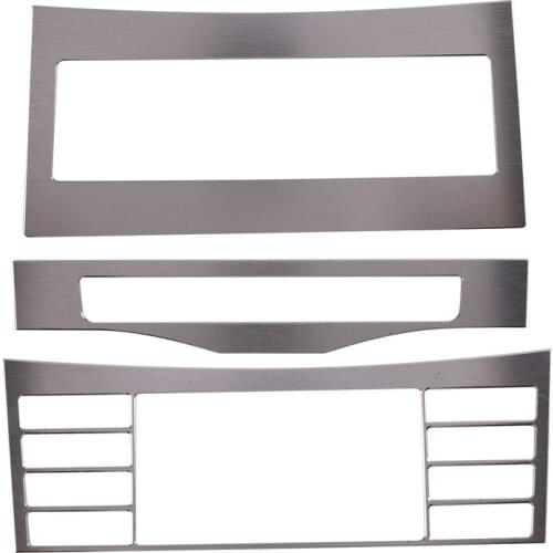 Car Styling Center Console Air Conditioning CD Button Frame Decoration Sticker Trim for Mercedes Benz E Class W212 2009-15