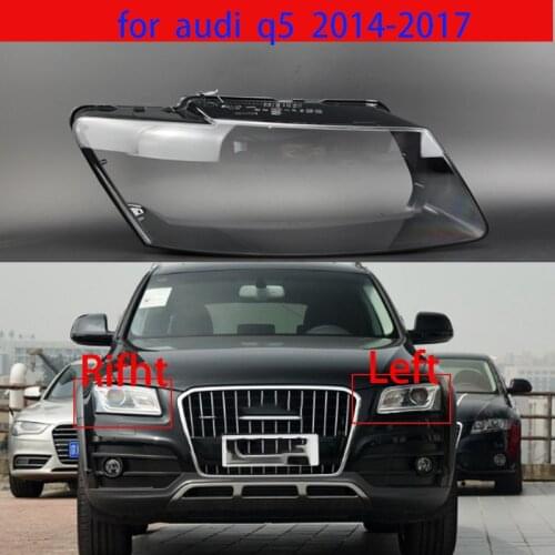 Glass Lens Headlamps FOR Audi q5 2013-2017 Lamps Lens Xenon Headlight Lampshade Transparent Lens Protection Shell