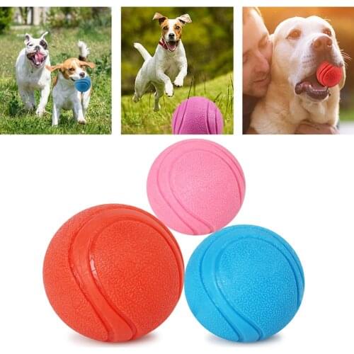 Solid Pet Rubber Ball Dog Molar Toy Non-Toxic Interactive Training Puoppy Chewing Teething Clean Durable Biting Elastic Balls