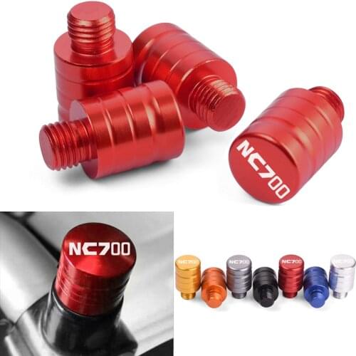 2 Pcs Motorcycle CNC M10x1.25 Mirror Hole Plugs, Fit For HONDA NC700 NC 700 S/X NC700S NC700X 2012-2021 NC750X NC750S 2014-2021