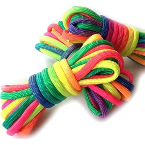 10meters Rainbow paracord New 550 Paracord Parachute Cord Lanyard Rope 7Strand Climbing Camping mix colouurs ss160915