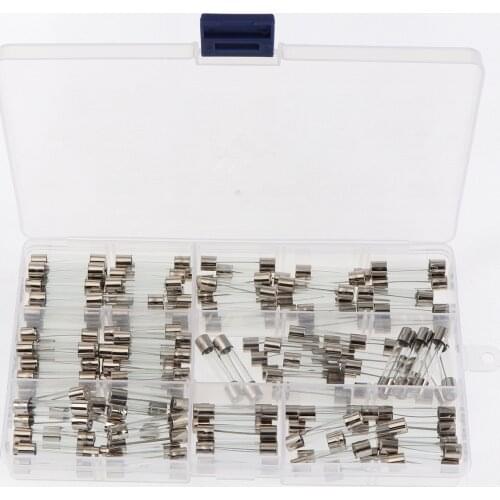 120pcs Glass Fuses Automotive Fuses Assortment Kit 5amp-30amp Slow Blow Fuse
