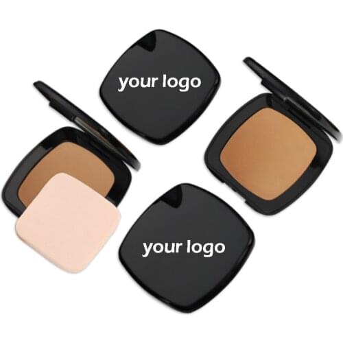 30pcs Customize Logo Mineral Face Pressed Powder Oil Control Natural 13 Colors Finish Concealer Powder Highlighter Bronzer Print