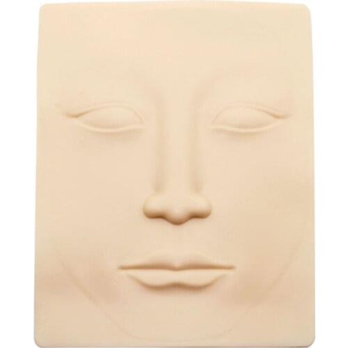 5pcs 3D Silicone Permanent Makeup Tattoo Training Practice Fake Skin Blank Eye Lips Face For Microblading Tattoo Machine Beginne