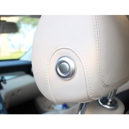 ABS Chrome Car Seat Headrest Button Cover Trim For Mercedes Benz C Class W205 C180 C200 C260 2015 2016 Auto Accessories
