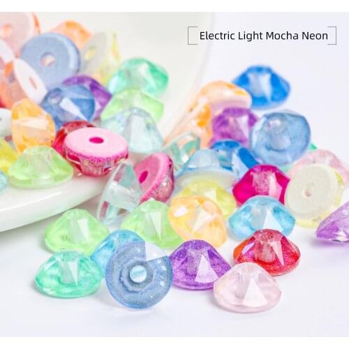 Astrobox 16 Cuts 50Pcs Neon Round Hole Glass Fancy Stone Crystal Rhinestone Loose Bead DIY Clothing & Accessories Jewelry Making