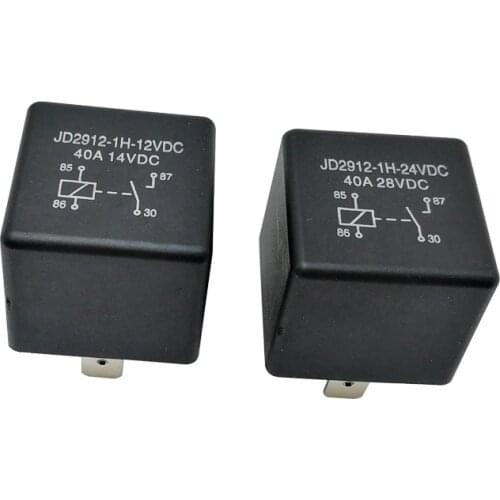 JD2912-1H Type Automotive relay 12V 24v 4 pin 40A automotive relay 24V 4 pin relay