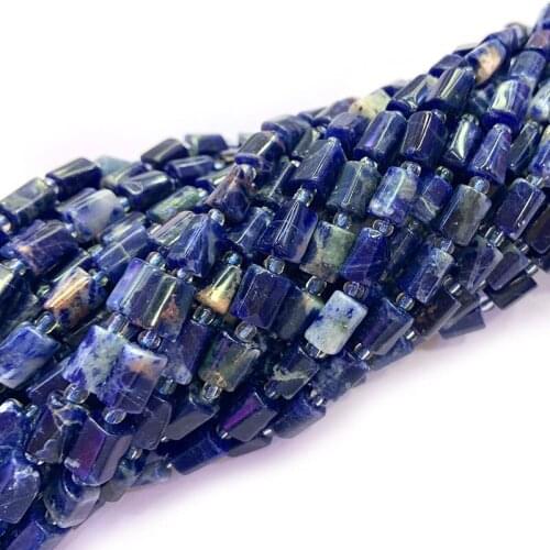 6x8mm Natural Blue Sodalite Stone Beads 38cm Column Barrel DIY Loose Beads For Jewelry Making Beads Bracelet Necklace Women Gift
