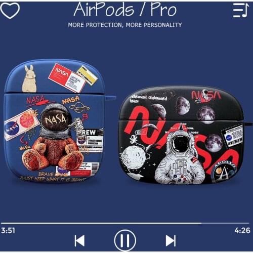 For airpods case,New astronaut matte Wireless Earphone Charging Box for Apple AirPods Pro Soft Protective Case for AirPods 3 2 1