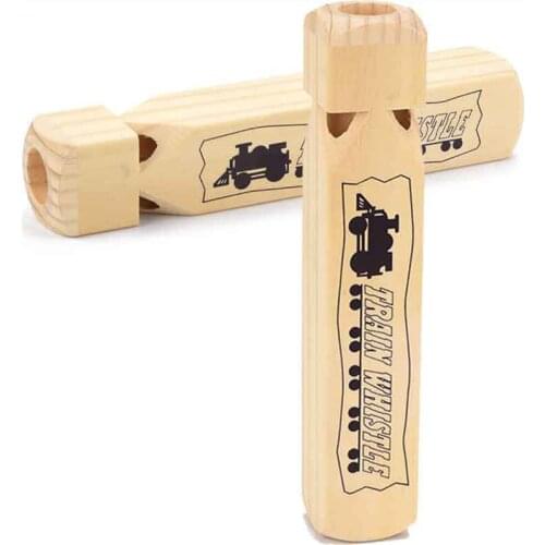 1Pc Wooden Whistle Music Toys Cute Train Whistle Musical Instruments Music Training Tools, Kids Children Whistle Educational Toy