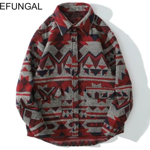 EFUNGAL Mens Wool Shirts