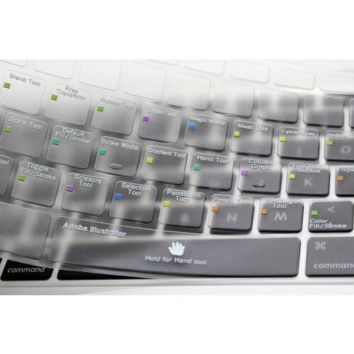 HRH Adobe Illustrator AI Shortcut Hot Key Functional TPU Backlight Keyboard Cover Skin For Old Macbook Pro Air 13 15 17 USA