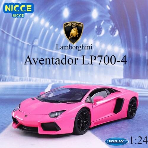 Welly1:24 Lamborghini Aventador LP700 Sports Car Simulation Alloy Car Model Crafts Decoration Collection Toy Tools Gift