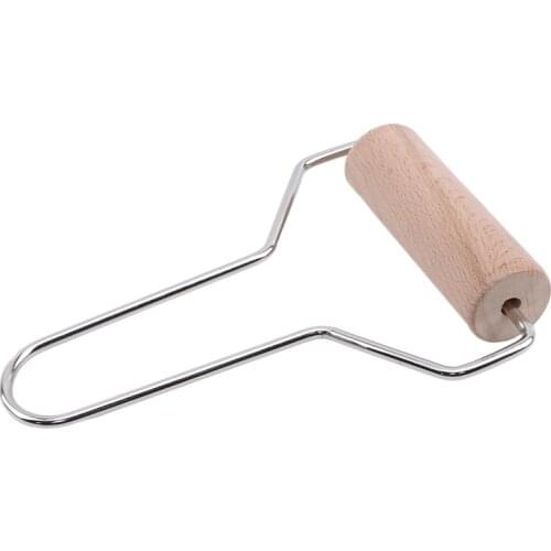 Picture Of Colored Wood Clay Modeling Tool Round Wood Roll Stainless Steel Handle Mud Roller Rolling Pin Rolling Pin Hand Tool