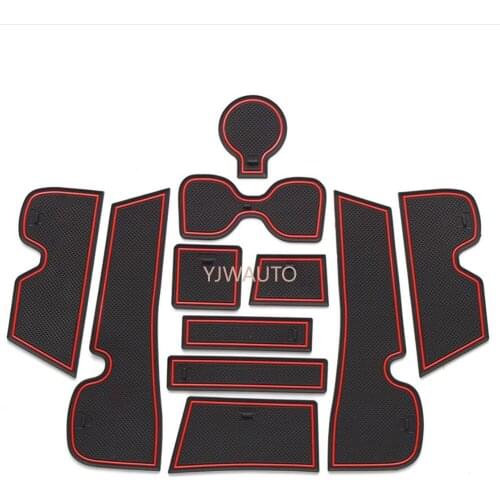 Door Slot Mat for VW JETTA VA3 Gate Groove Cushion Car Door Rubber Cup Holder Mats Anti-slip Carpets Position