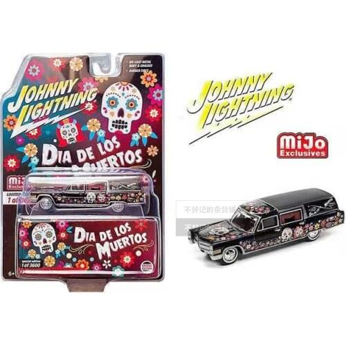 Johnny Lightning cars 1/64 1959 Cadillac Hearse Collector Edition Metal Diecast Model Car