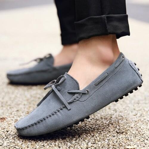 Mens Loafers Casual Suede Leather Shoes Fashion Youth Shoes for the street Comfort Slip-On Driving Shoes Moccasins Men Loafers