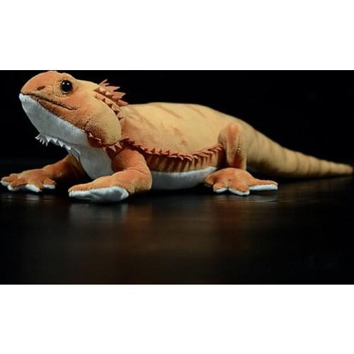 46CM Long Soft Bearded Dragon Plush Toy Real Life Reptiles Lizard Stuffed Animal Toys Gifts For Boys Girls