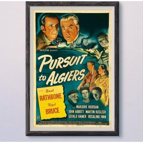 N271 PURSUIT TO ALGIERS Vintage Classic Movie Wall Silk Cloth HD Poster Art Home Decoration Gift