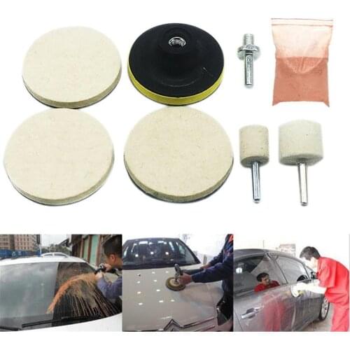 8pcs Car Windscreen Polishing Kit Practical Auto Car Windows Scratch Remover Glass Polishing Kit Scratch Repair Tool