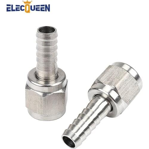 Barbed Swivel Nut Set 304 Stainless Steel Swivel Nut, 1/4"MFL 5/16"barb for Ball Lock Pin Lock Home Brewing Manifold Fitting